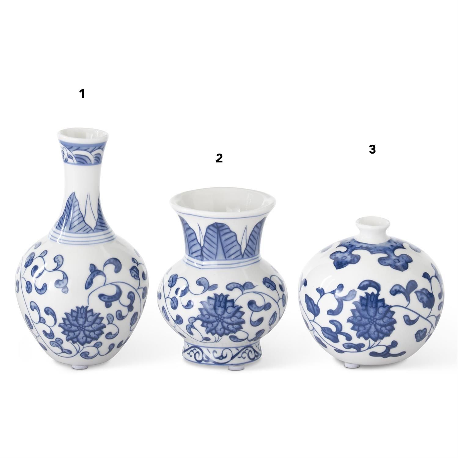 Mini Blue &amp; White Vases