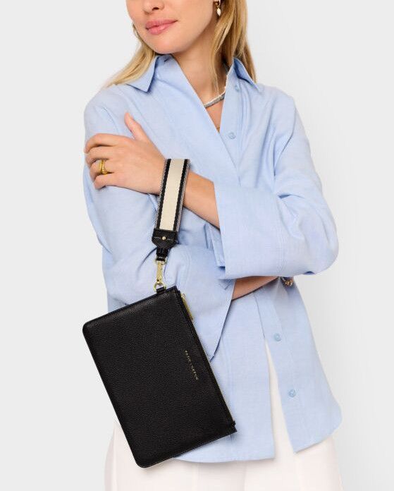 Loxton Wristlet Pouch, Color: Black
