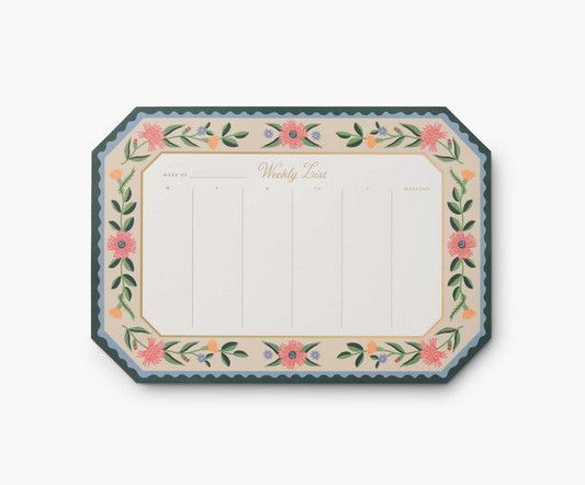 Rifle Paper Aster Weekly Desk Pad