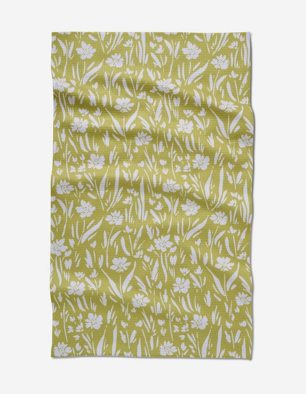 Geometry Field of Wildflowers Bar Towel