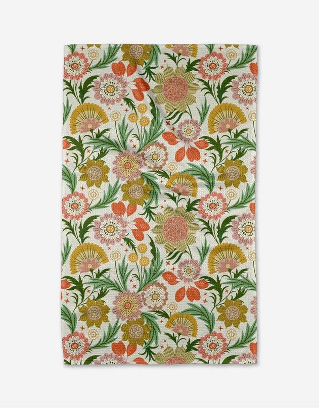 Geometry Garden Dreams Tea Towel