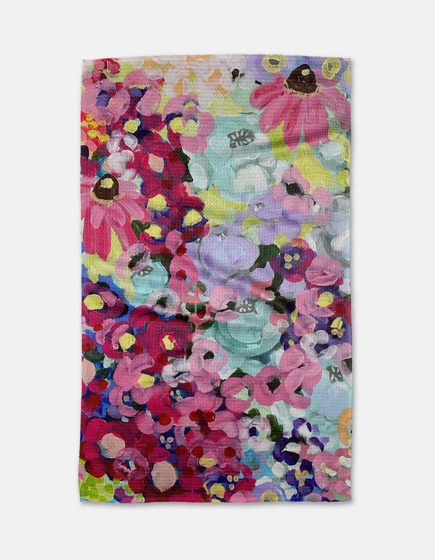Geometry Pink Fields of Joy Tea Towel