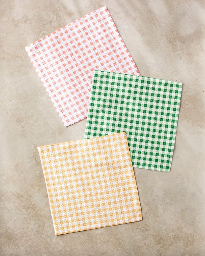 Geometry Spring Plaid Dishcloth Set