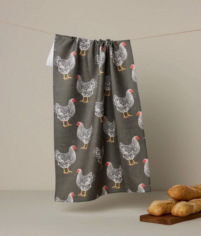 Geometry Hen House Tea Towel