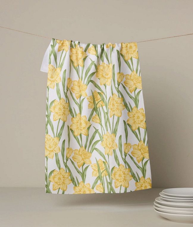 Geometry Daffodil Darling Tea Towel