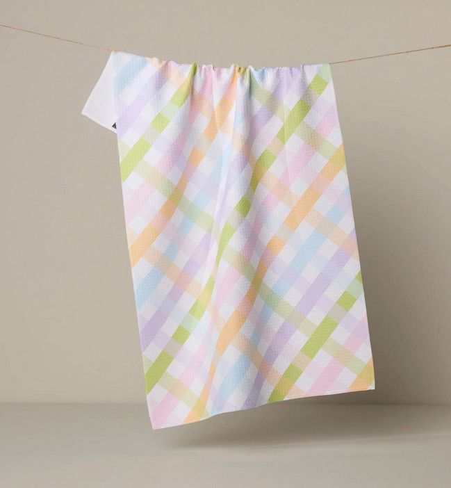 Geometry Spring Basket Tea Towel