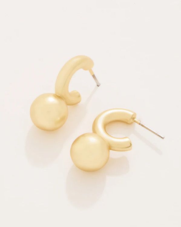 Spartina Chunky Ball Hoop Earrings