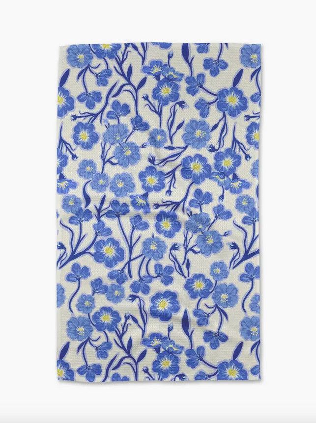 Geometry Primavera Blooms Tea Towel