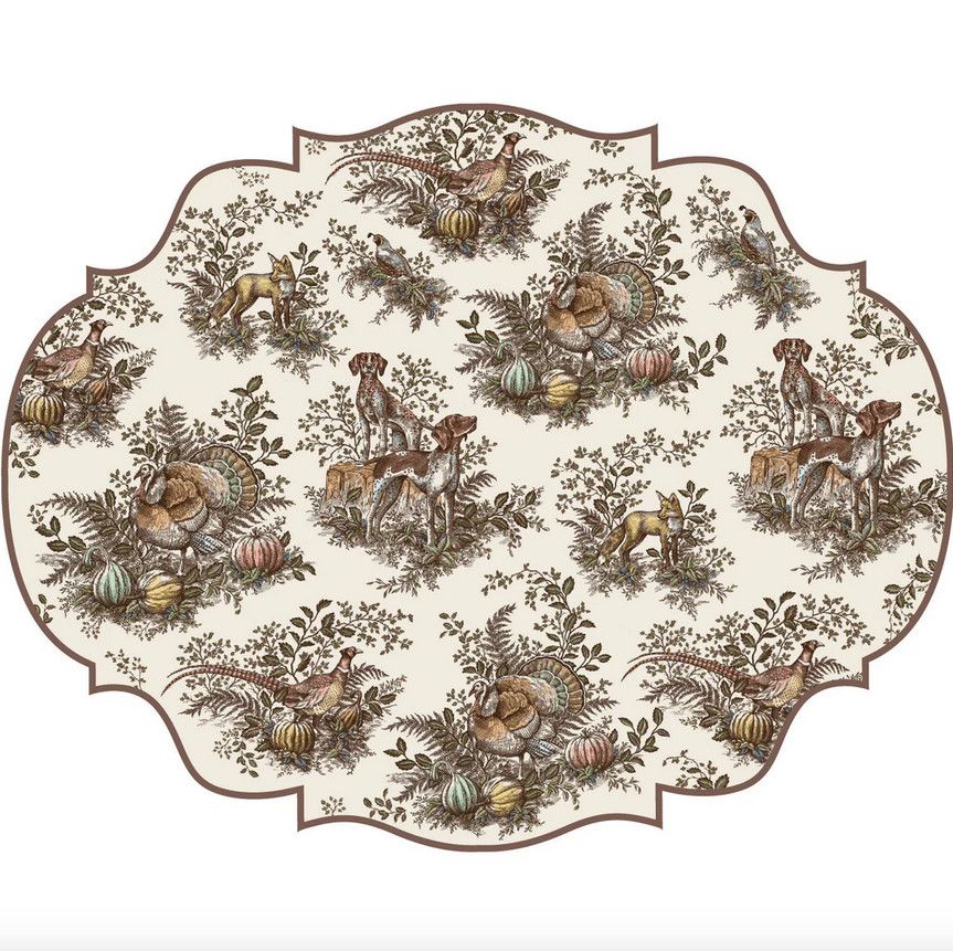 Die-cut Harvest Toile Frame Placemat