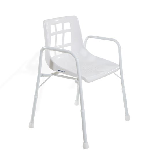 Shower Chair with Arms - Wide-Treated Steel 