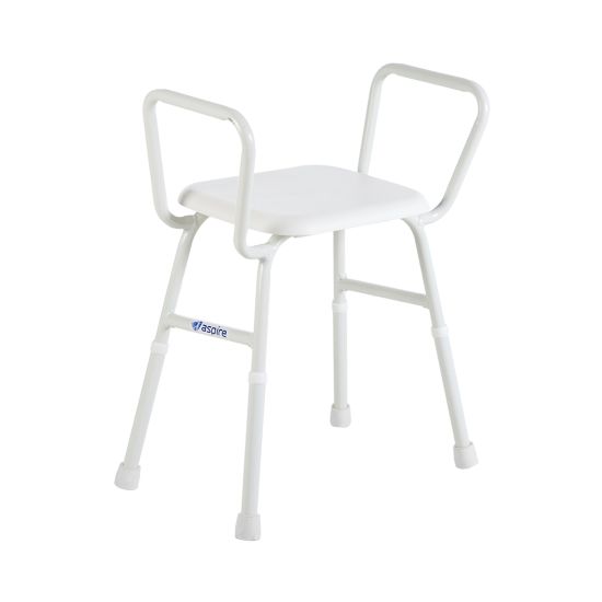 Shower Stool with Arms-Treated Steel