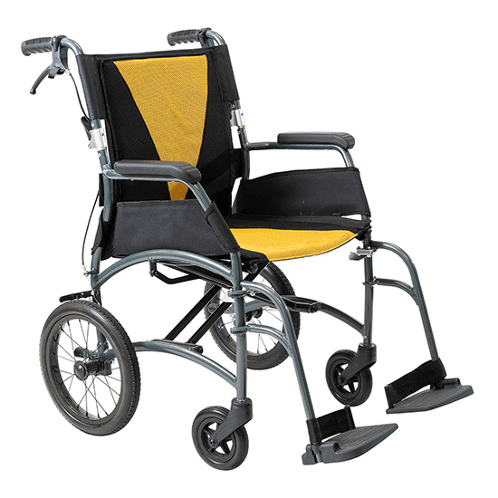 Aspire Vida Folding Wheelchair - AP - Mustard