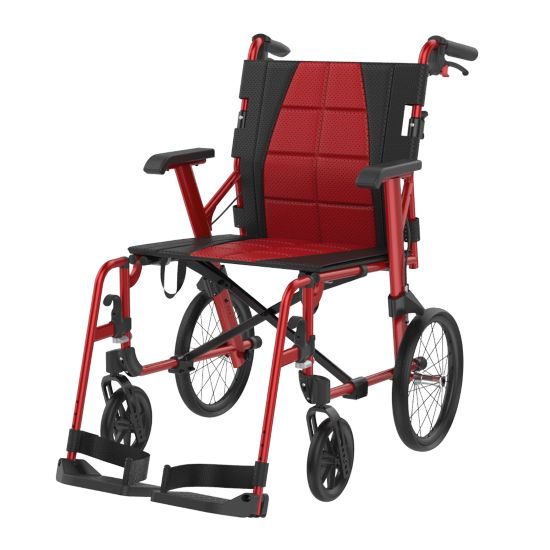 Aspire Socialite Folding Wheelchair- Red
