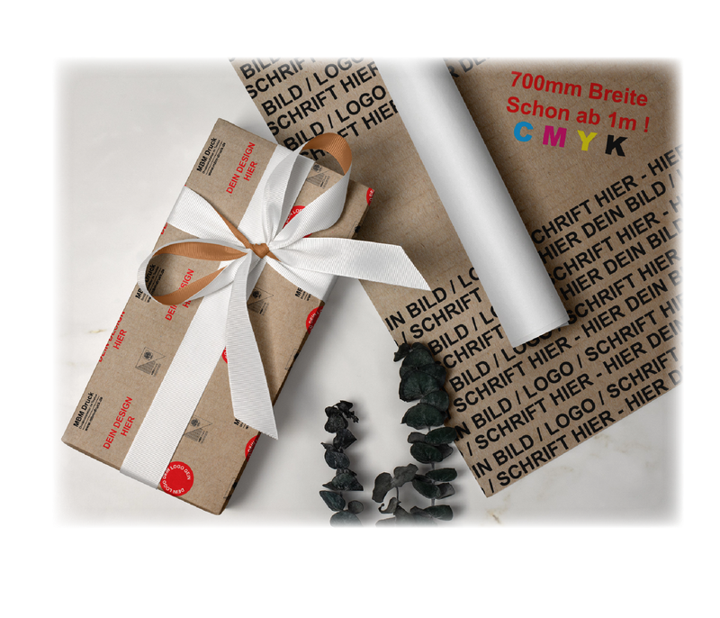 Personalisiertes Geschenkpapier - Weiß