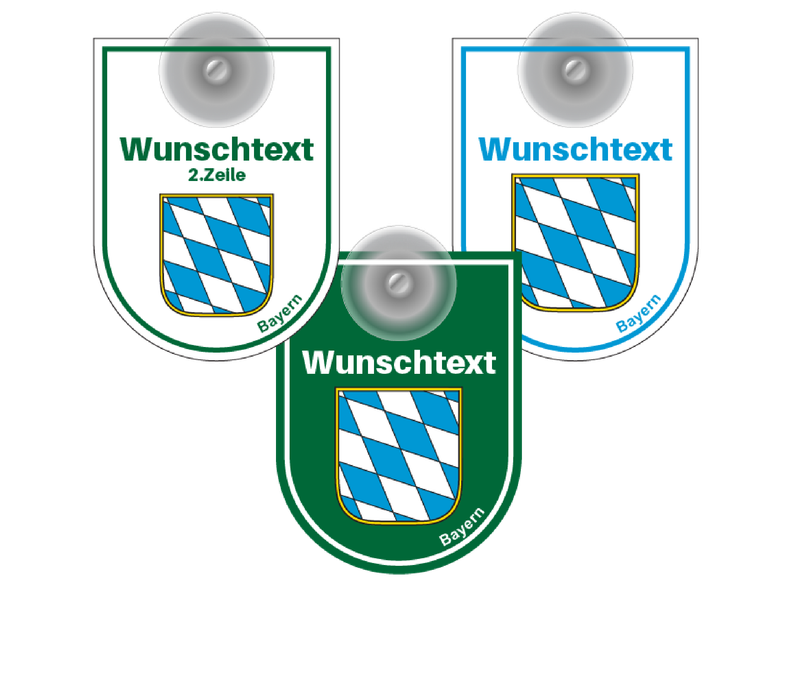 Saugnapfschild Wappen - Bayern