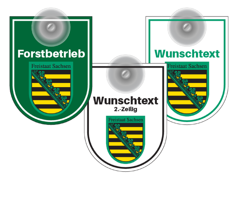 Saugnapfschild Wappen - Sachsen