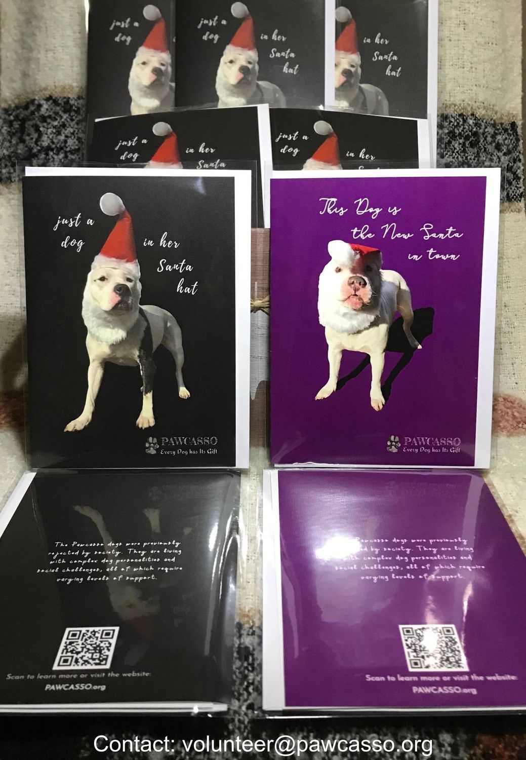 Pawcasso dogs Xmas cards - set of 10