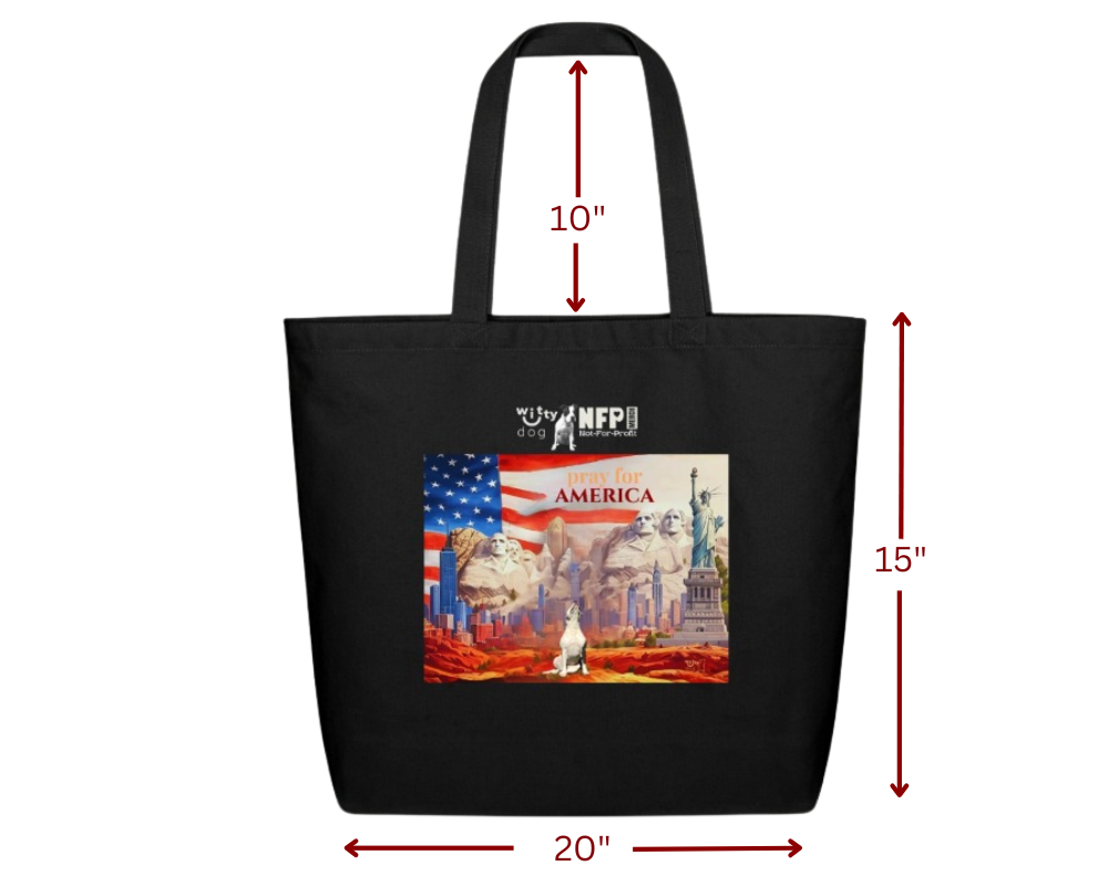 &quot;Pray for America&quot; Large Tote Bag | Witty Dog