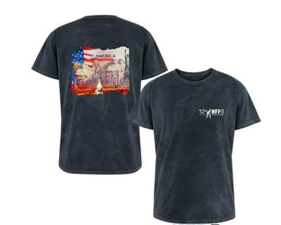Unisex “Pray for America&quot; Mineral-Wash T-Shirt | Witty Dog