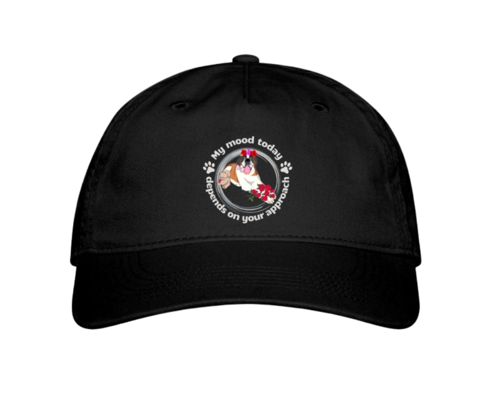 “My Mood Today Depends on Your Approach” Baseball Hat | Witty Dog
