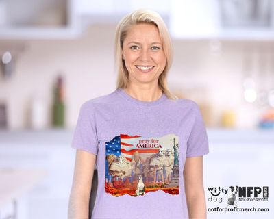 Women&#39;s &quot;Pray for America&quot; T-Shirt | Witty Dog