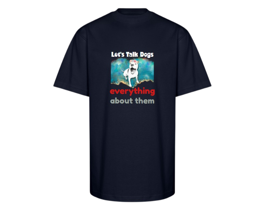 Unisex “Let's Talk Dogs” Oversized T-Shirt | Witty Dog