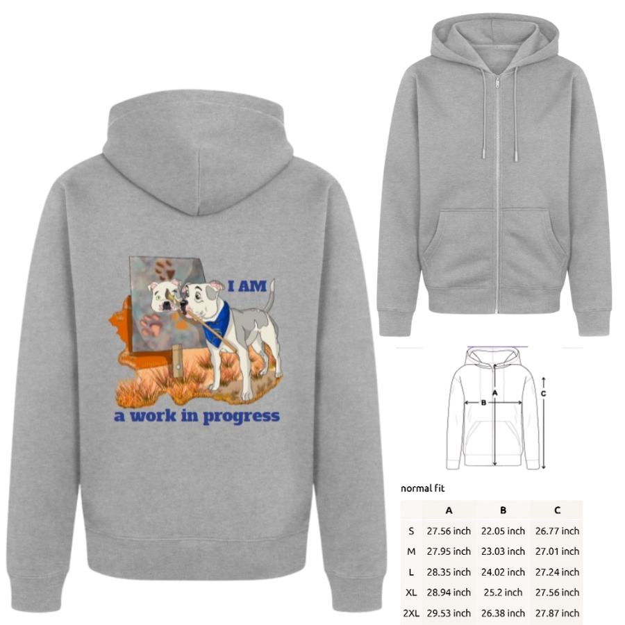 Unisex "I am a Work in Progress" Hooded Sweater | Witty Dog