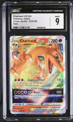 Crown Zenith: CGC 9 Charizard VSTAR 019/159