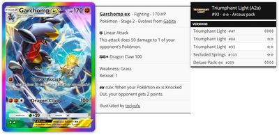 Pokémon Pocket TCG Proxy - Garchomp ex