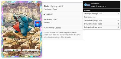 Pokémon Pocket TCG Proxy - Gible