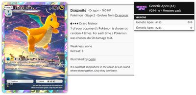 Pokémon Pocket TCG Proxy - Dragonite