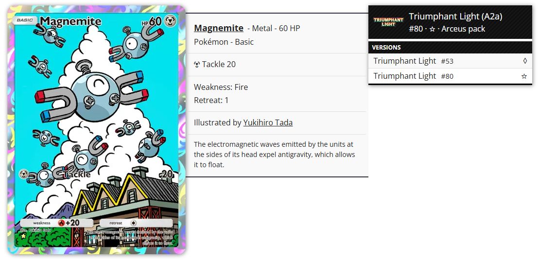 Pokémon Pocket TCG Proxy - Magnemite