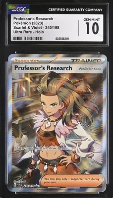 CGC 10 - S&V Base: Professor's Research 240/198
