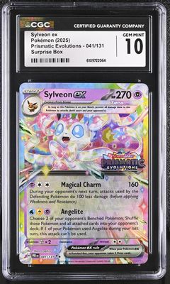 CGC 10 Sylveon ex Prismatic Stamp 041/131 Prismatic Evolutions