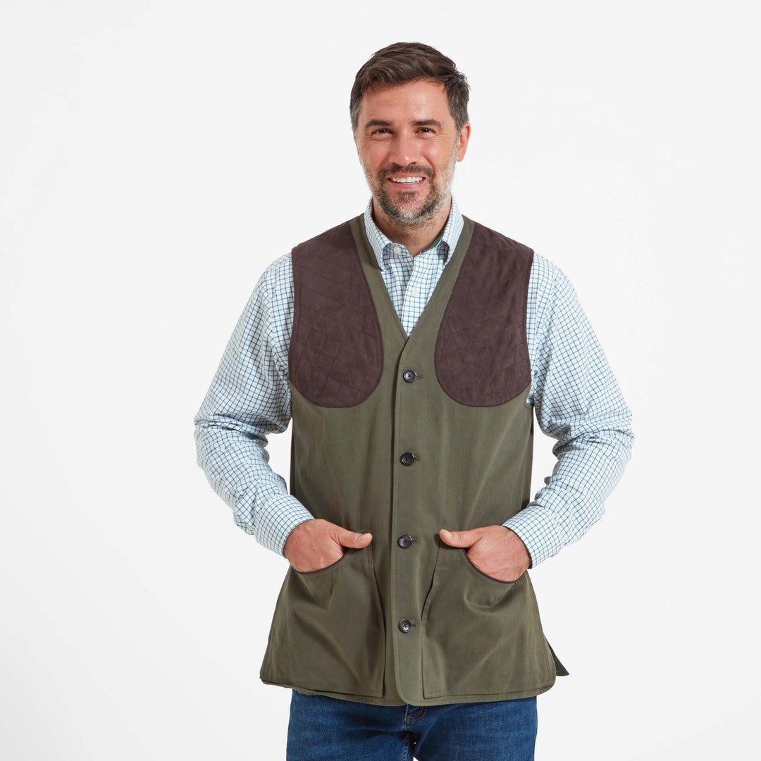 Schoffel All Seasons Shooting Vest in Dark Olive