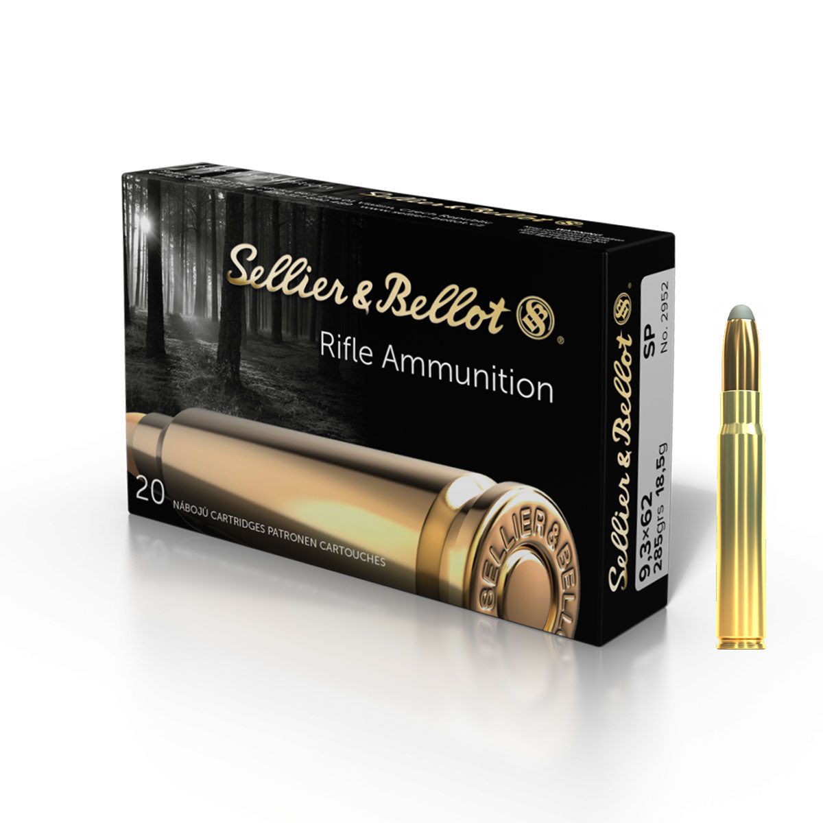 Sellier &amp; Bellot 9.3 x 62 286gr SP Bullets