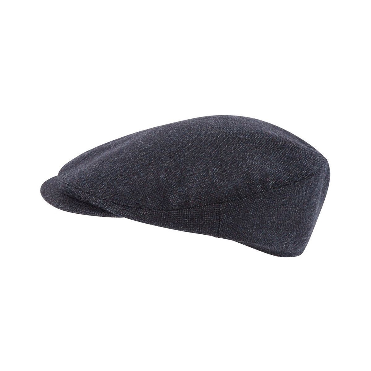 Schoffel Countryman Tweed Cap Navy Herringbone Tweed