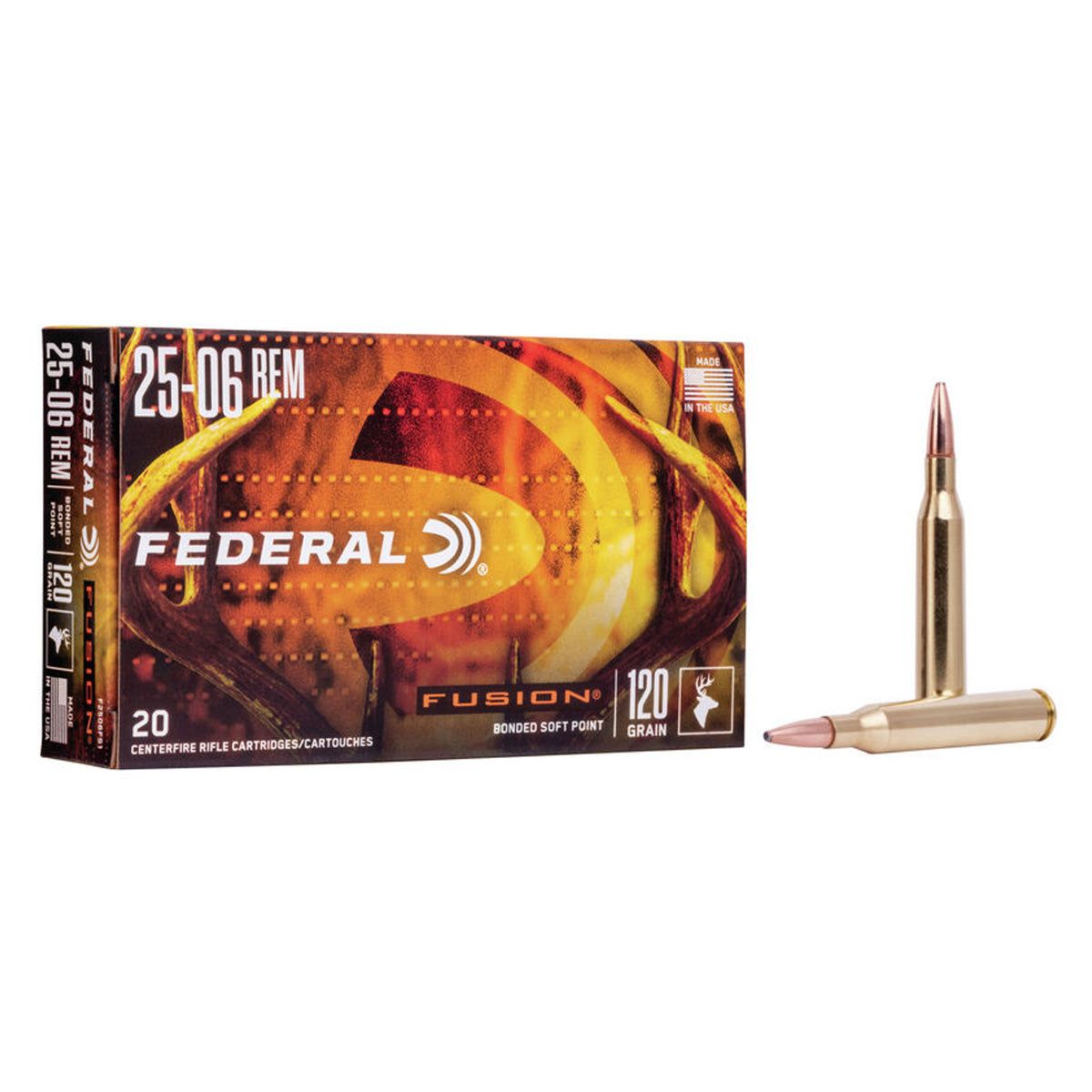 Federal Fusion 25-06 Rem 120gr SP Bullets