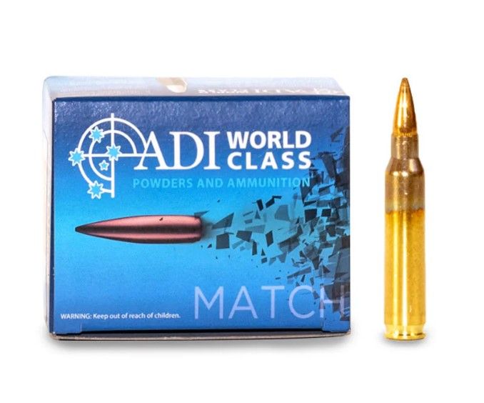 ADI World Class .223 Rem 69gr Sierra Matchking HPBT Bullets