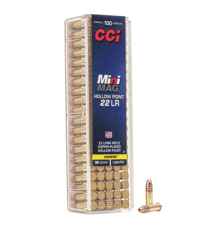 CCI Mini Mag .22 LR HP 36gr Varmint Bullets