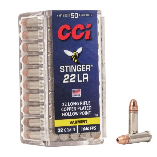CCI Stinger .22 Extra LR 32gr CPHP Varmint Bullets