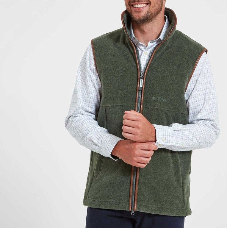 Schoffel Men's Oakham Fleece Gilet in Cedar Green