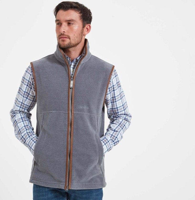Schoffel Men's Oakham Fleece Gilet in Pewter