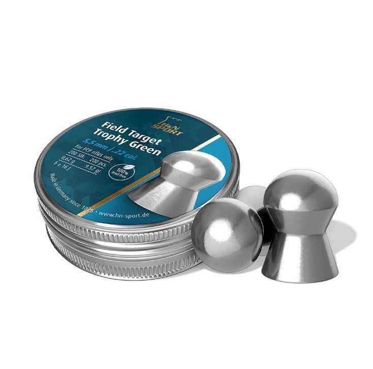 H&amp;N Pellets - Field Target Trophy Green - 5.5mm .22