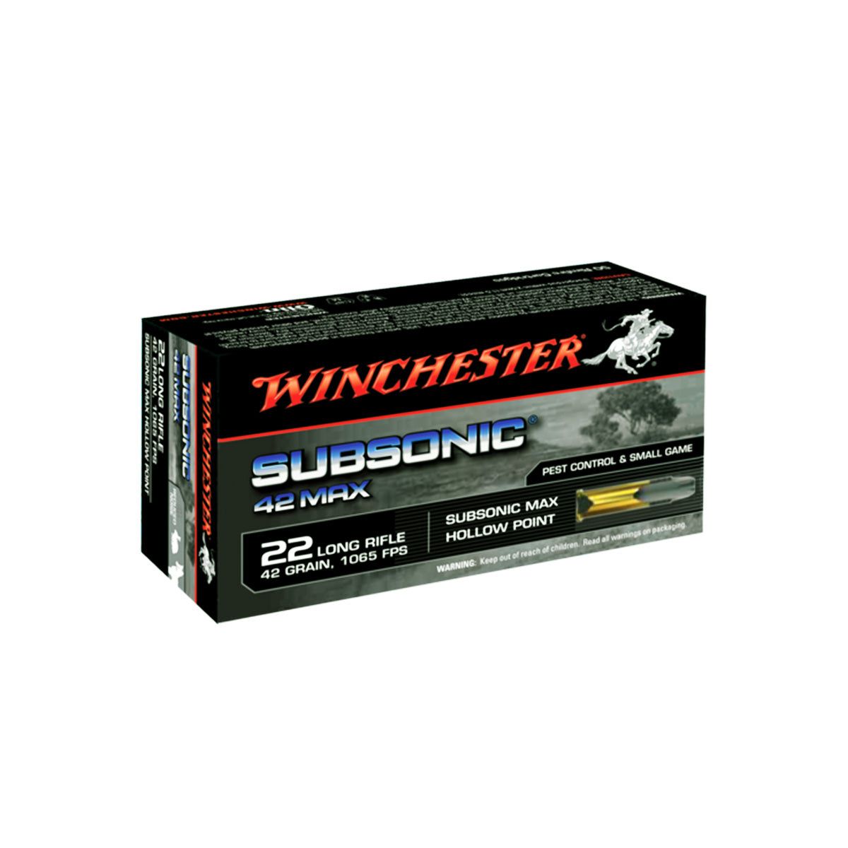 Winchester Subsonic 42 Max .22 LR HP 42gr Bullets