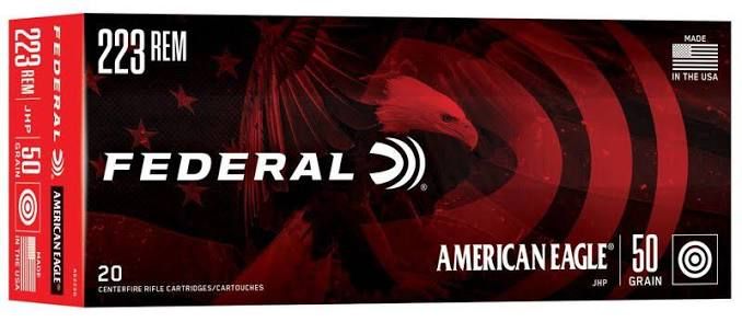 Federal .223 Rem. 50gr American Eagle Flat Base HP Varmint