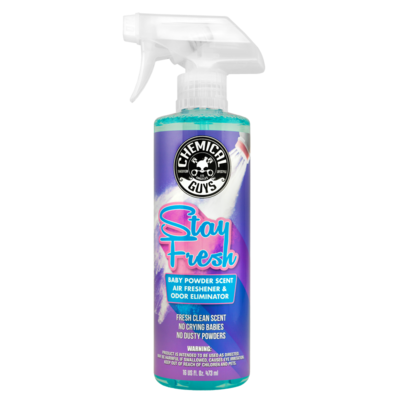 Chemical Guys Stay Fresh Baby Powder Scented Air Freshener 16 oz.