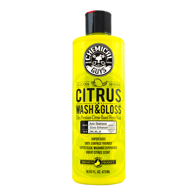 Chemical Guys Citrus Wash &amp; Gloss Concentrated Ultra Premium Hyper Wash &amp; Gloss 16 Oz.