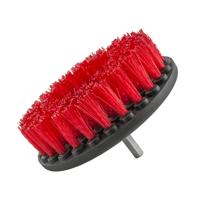 Carpet Brush with Drill Attachment - (RED) Hard