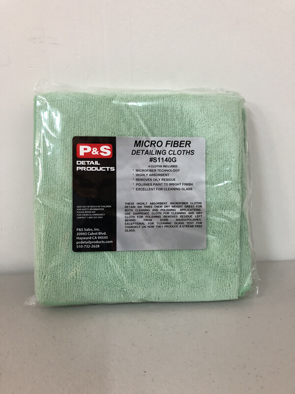 P&amp;S Microfiber Towels (Green) - 4 Pack
